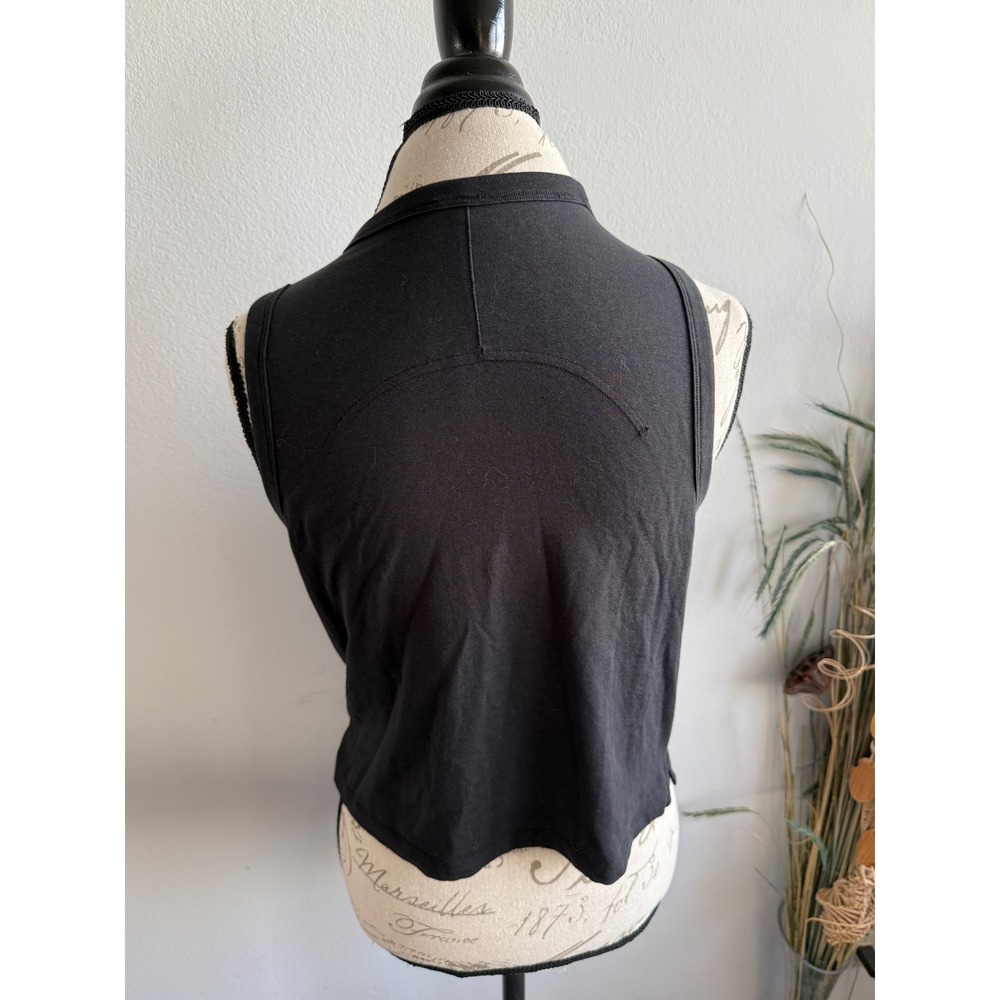 Lululemon Black All Yours Cropped Tank Top High Neck Sleeveless Workout Size 8